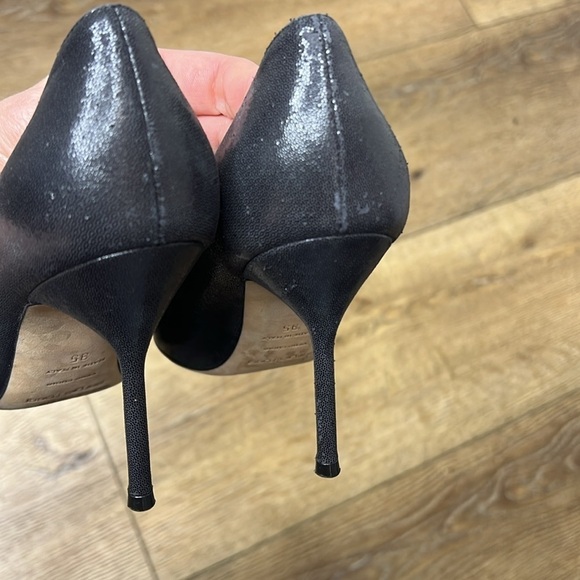 Sergio Rossi Metallic Gray Suede Pumps Size 35/5.5US - Picture 6 of 10